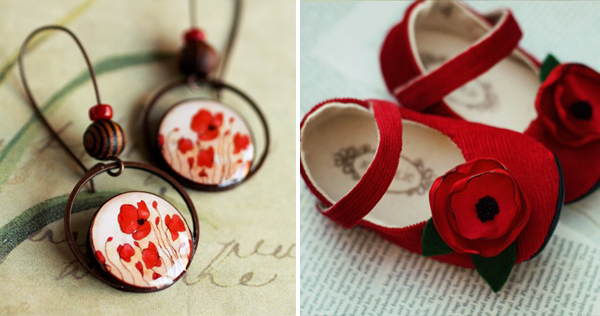 red poppies