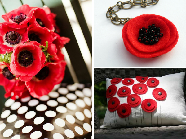 red poppies